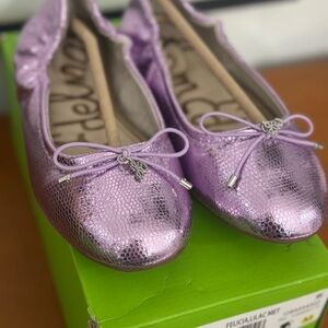 New in Box, Lilac Metallic Girls' Ballet Flats Size 3